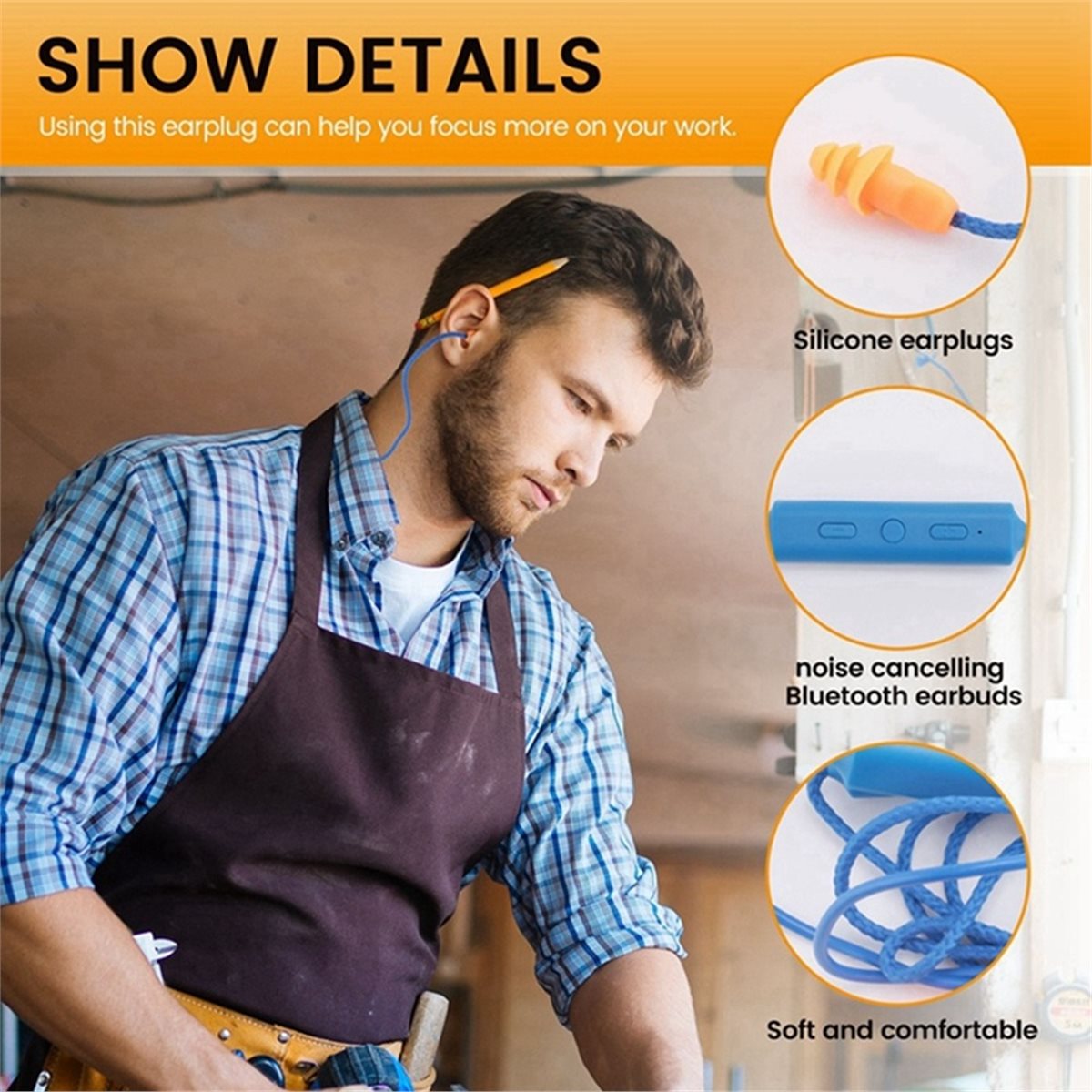(A43I] Bluetooth Ear Plugs Hea - огляд і ціна Bluetooth Headset On Ear