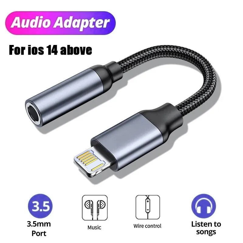 8 Pin to 3.5mm Jack AUX Cable  - огляд і ціна Earphone Splitter Jack