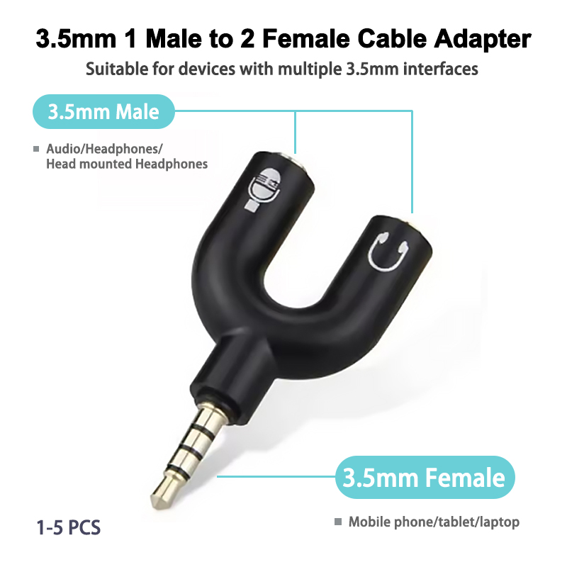 3.5mm headphone splitter micro - огляд і ціна Earphone Splitter Jack
